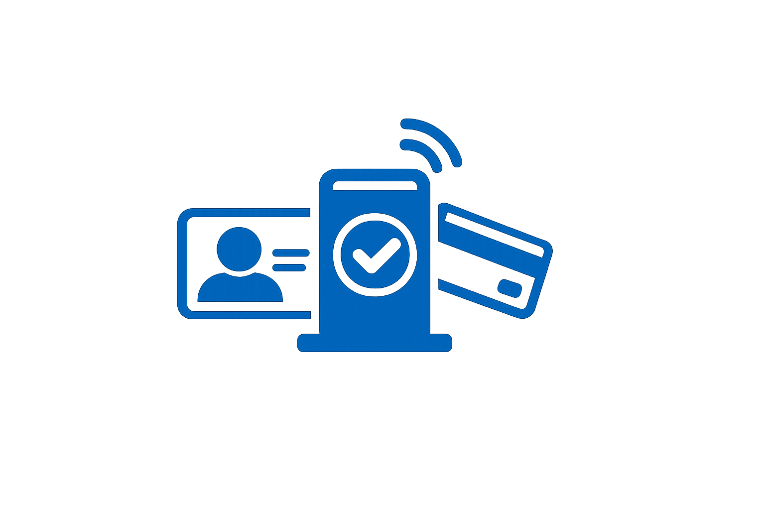 Simplistic blue png depicting access control security services